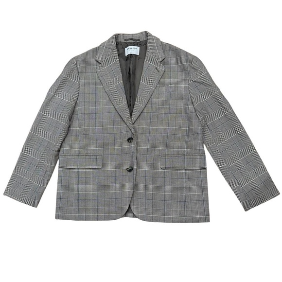 Babaton Atelier Sz 1 / XS Blazer Oversized Beige Plaid Academia Classic Preppy - Picture 3 of 8